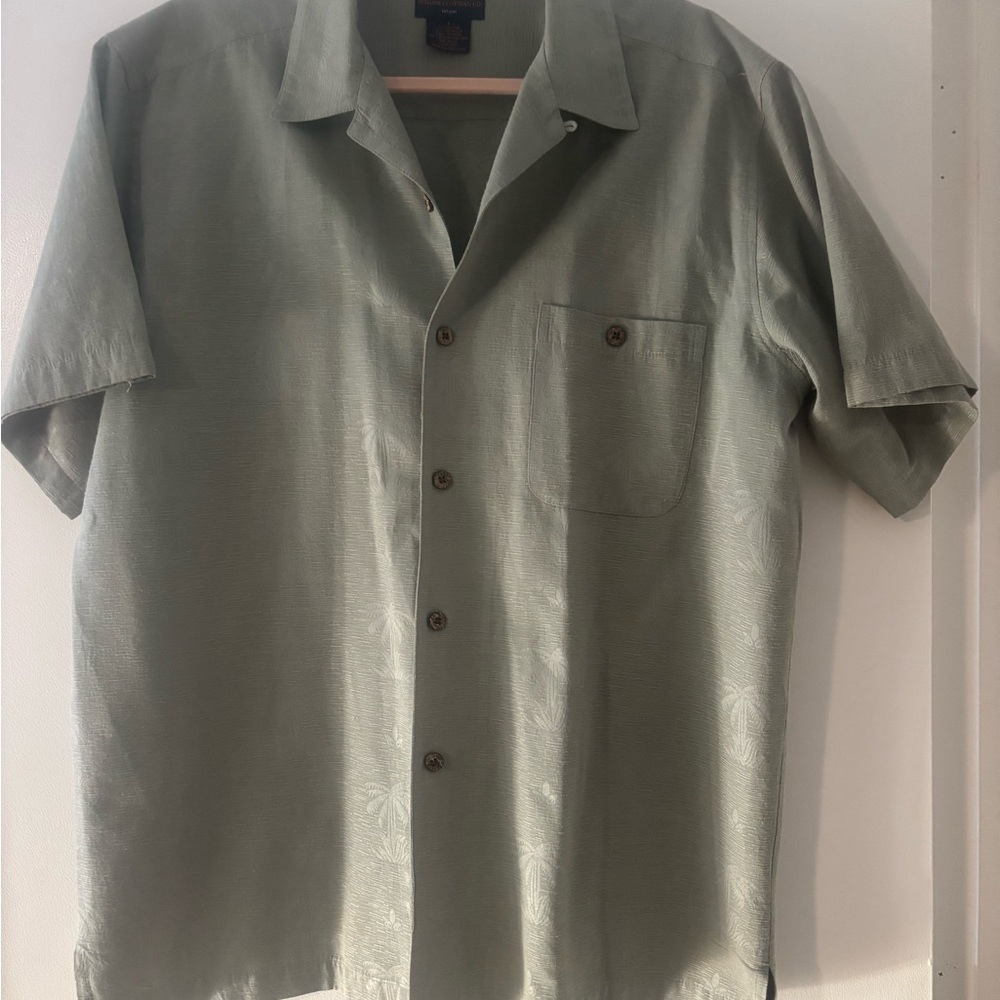 Gordon Clothing Company Stylish Sage Green Men's Button Down Shirt